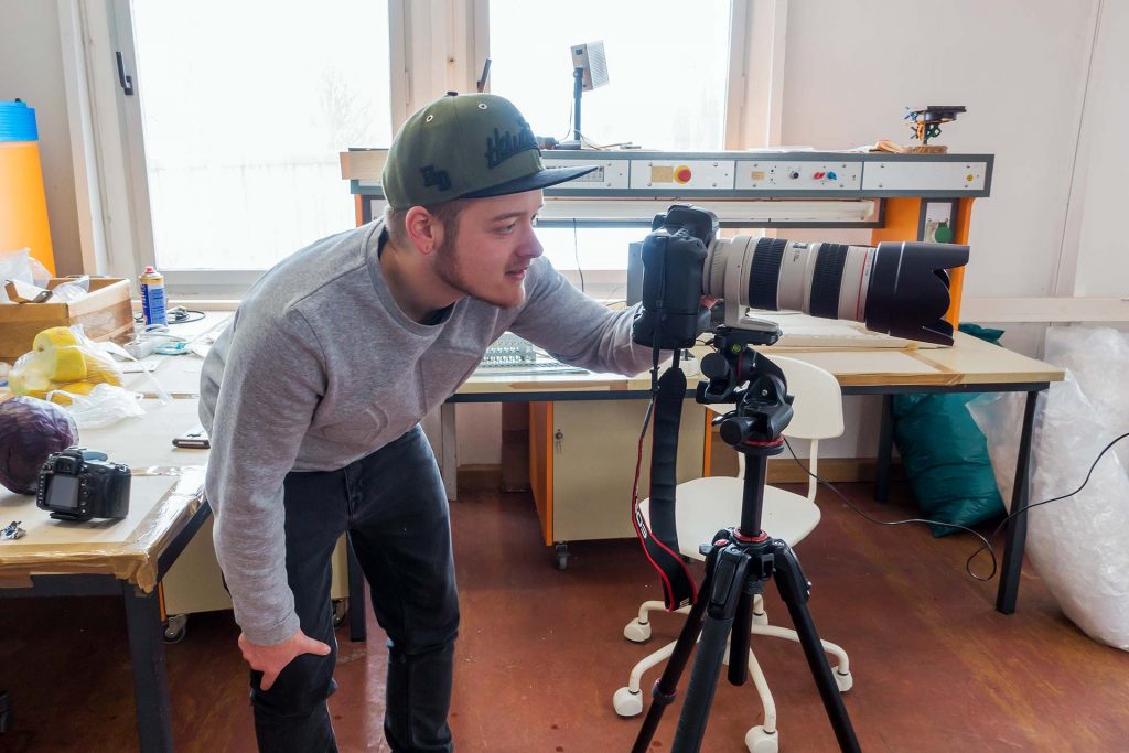 Videoaufnahmen - Jonas Larbig hinter der Kamera