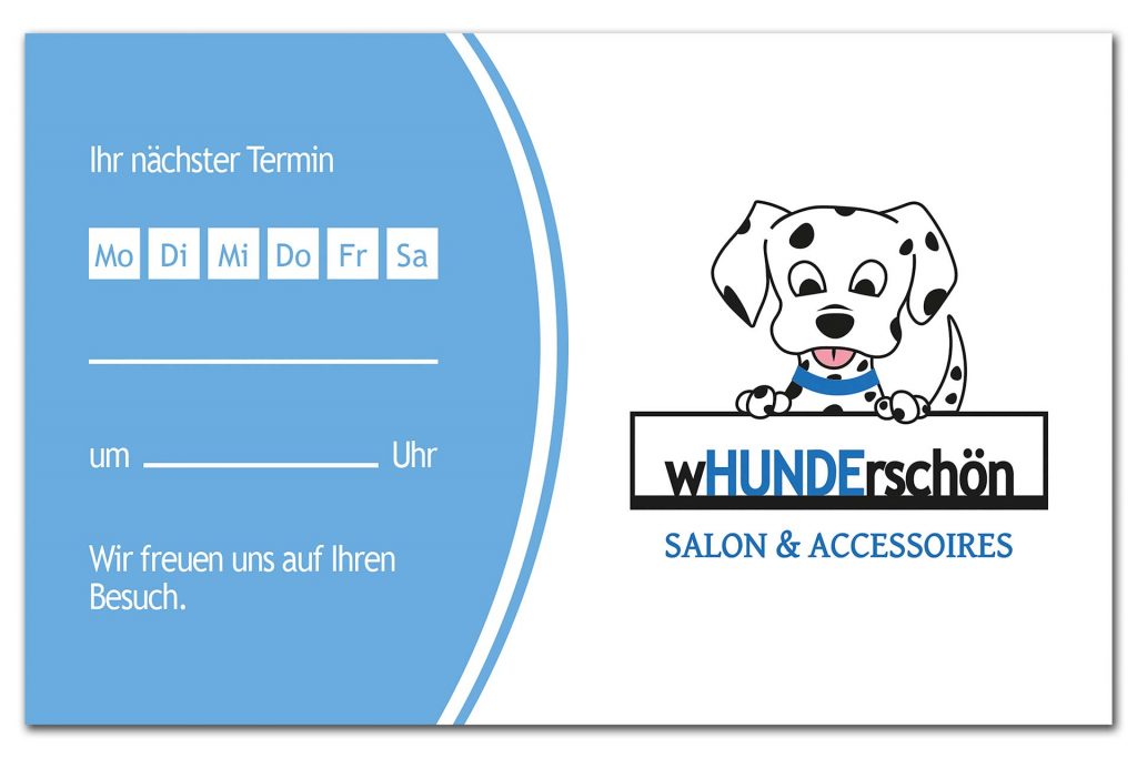 Terminkarte Hundesalon wHUNDerschön, Seite 1